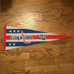Washington Capitals Retro Inspired Red White & Blue 50th Anniversary Pennants
